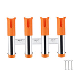 Maxbell Four Hole Bucket Rod Holder Pole Tube Stand The Rod Barrel for Garage orange