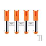 Maxbell Four Hole Bucket Rod Holder Pole Tube Stand The Rod Barrel for Garage orange