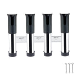 Maxbell Four Hole Bucket Rod Holder Pole Tube Stand The Rod Barrel for Garage black