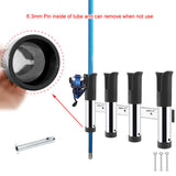 Maxbell Four Hole Bucket Rod Holder Pole Tube Stand The Rod Barrel for Garage black