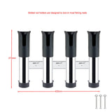 Maxbell Four Hole Bucket Rod Holder Pole Tube Stand The Rod Barrel for Garage black