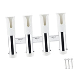 Maxbell Four Hole Bucket Rod Holder Pole Tube Stand The Rod Barrel for Garage white