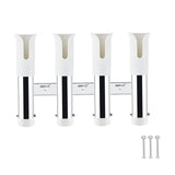 Maxbell Four Hole Bucket Rod Holder Pole Tube Stand The Rod Barrel for Garage white