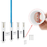 Maxbell Four Hole Bucket Rod Holder Pole Tube Stand The Rod Barrel for Garage white