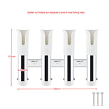 Maxbell Four Hole Bucket Rod Holder Pole Tube Stand The Rod Barrel for Garage white