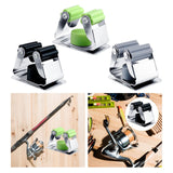 Maxbell Sturdy Fishing Rod Clip Billiard Cue Clamp Holder High Strength Hanging Rack Green