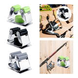 Maxbell Sturdy Fishing Rod Clip Billiard Cue Clamp Holder High Strength Hanging Rack Green
