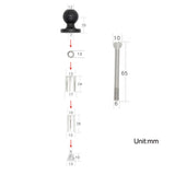 Maxbell Round Ball Head Base Quick Release Handlebar Replacement Fixed Phone Holder