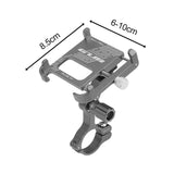 Maxbell Bike Phone Holder for Sports Cameras Motorbike 6-10cm Width Smartphones Titanium Color