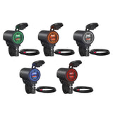 Maxbell Dual USB Car Power Charger Adapter Quick Charge 3.0 for Vehicles Boats Blue Light