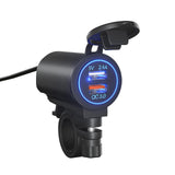 Maxbell Dual USB Car Power Charger Adapter Quick Charge 3.0 for Vehicles Boats Blue Light
