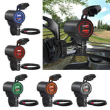 Maxbell Dual USB Car Power Charger Adapter Quick Charge 3.0 for Vehicles Boats Blue Light