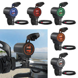 Maxbell Dual USB Car Power Charger Adapter Quick Charge 3.0 for Vehicles Boats Blue Light