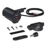 Maxbell Dual USB Car Power Charger Adapter Quick Charge 3.0 for Vehicles Boats Blue Light