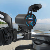 Maxbell Dual USB Car Power Charger Adapter Quick Charge 3.0 for Vehicles Boats Blue Light