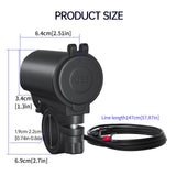 Maxbell Dual USB Car Power Charger Adapter Quick Charge 3.0 for Vehicles Boats Red Light