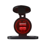 Maxbell Dual USB Car Power Charger Adapter Quick Charge 3.0 for Vehicles Boats Red Light