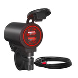 Maxbell Dual USB Car Power Charger Adapter Quick Charge 3.0 for Vehicles Boats Red Light