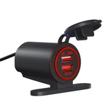 Maxbell Dual USB Car Power Charger Adapter Quick Charge 3.0 for Vehicles Boats Red Light