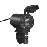 Maxbell Dual USB Car Power Charger Adapter Quick Charge 3.0 for Vehicles Boats Red Light