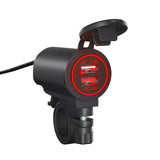Maxbell Dual USB Car Power Charger Adapter Quick Charge 3.0 for Vehicles Boats Red Light