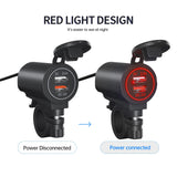 Maxbell Dual USB Car Power Charger Adapter Quick Charge 3.0 for Vehicles Boats Red Light