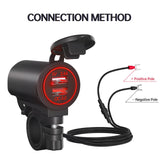 Maxbell Dual USB Car Power Charger Adapter Quick Charge 3.0 for Vehicles Boats Red Light