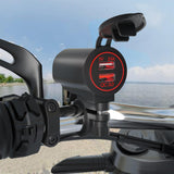 Maxbell Dual USB Car Power Charger Adapter Quick Charge 3.0 for Vehicles Boats Red Light