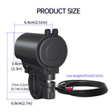 Maxbell Dual USB Car Power Charger Adapter Quick Charge 3.0 for Vehicles Boats Green Light