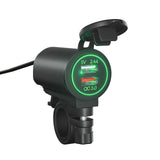 Maxbell Dual USB Car Power Charger Adapter Quick Charge 3.0 for Vehicles Boats Green Light