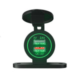 Maxbell Dual USB Car Power Charger Adapter Quick Charge 3.0 for Vehicles Boats Green Light