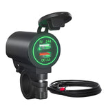 Maxbell Dual USB Car Power Charger Adapter Quick Charge 3.0 for Vehicles Boats Green Light