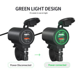 Maxbell Dual USB Car Power Charger Adapter Quick Charge 3.0 for Vehicles Boats Green Light