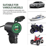 Maxbell Dual USB Car Power Charger Adapter Quick Charge 3.0 for Vehicles Boats Green Light