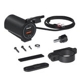Maxbell Dual USB Car Power Charger Adapter Quick Charge 3.0 for Vehicles Boats Green Light