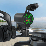 Maxbell Dual USB Car Power Charger Adapter Quick Charge 3.0 for Vehicles Boats Green Light
