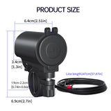 Maxbell Dual USB Car Power Charger Adapter Quick Charge 3.0 for Vehicles Boats Orange Light