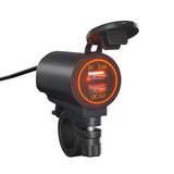 Maxbell Dual USB Car Power Charger Adapter Quick Charge 3.0 for Vehicles Boats Orange Light