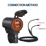 Maxbell Dual USB Car Power Charger Adapter Quick Charge 3.0 for Vehicles Boats Orange Light