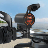 Maxbell Dual USB Car Power Charger Adapter Quick Charge 3.0 for Vehicles Boats Orange Light