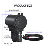 Maxbell Dual USB Car Power Charger Adapter Quick Charge 3.0 for Vehicles Boats White Light