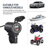 Maxbell Dual USB Car Power Charger Adapter Quick Charge 3.0 for Vehicles Boats White Light
