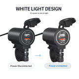 Maxbell Dual USB Car Power Charger Adapter Quick Charge 3.0 for Vehicles Boats White Light