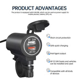 Maxbell Dual USB Car Power Charger Adapter Quick Charge 3.0 for Vehicles Boats White Light