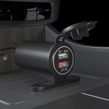 Maxbell Dual USB Car Power Charger Adapter Quick Charge 3.0 for Vehicles Boats White Light