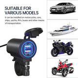 Maxbell Dual USB Phone Charger Adapter 12V/24V for Automotive Mobile Phone