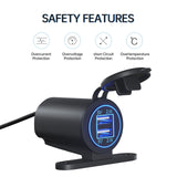 Maxbell Dual USB Phone Charger Adapter 12V/24V for Automotive Mobile Phone