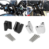 Maxbell 2Pcs Handlebar Riser Clamp for Harley XL 1200x Forty-Eight 2010-17 Black