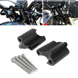 Maxbell 2Pcs Handlebar Riser Clamp for Harley XL 1200x Forty-Eight 2010-17 Black