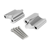 Maxbell 2Pcs Handlebar Riser Clamp for Harley XL 1200x Forty-Eight 2010-17 Argent